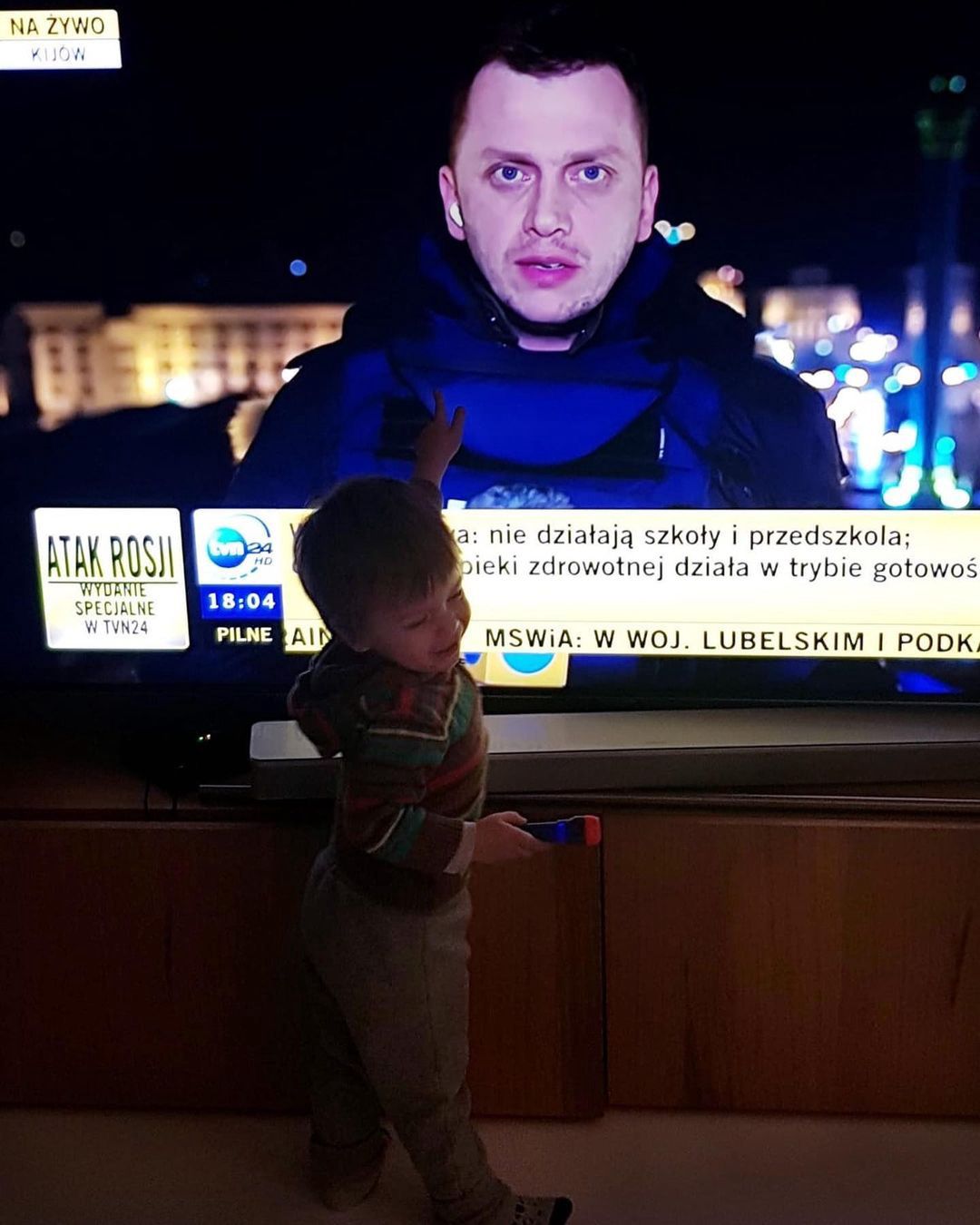 Wojciech Bojanowski relacjonuje wojnę w Ukrainie. Mały synek rozpoznał go w telewizji 