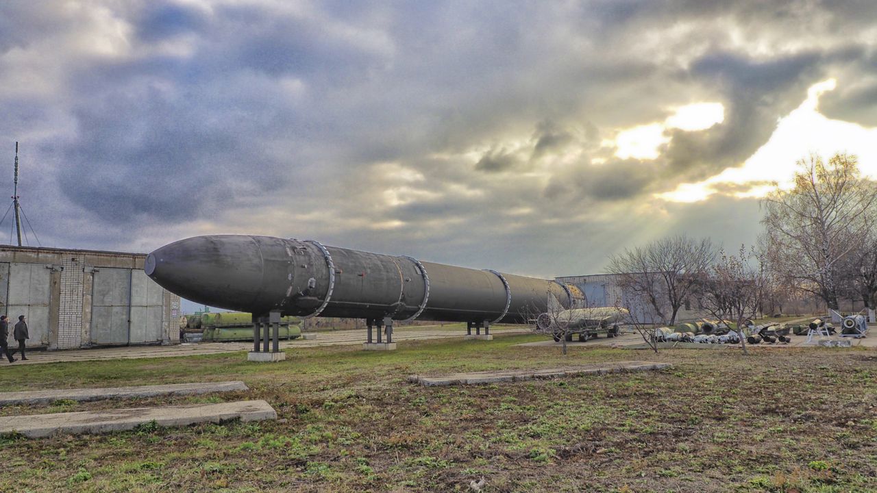 Intercontinental ballistic missile SS-18 Satan in the museum - illustrative photo