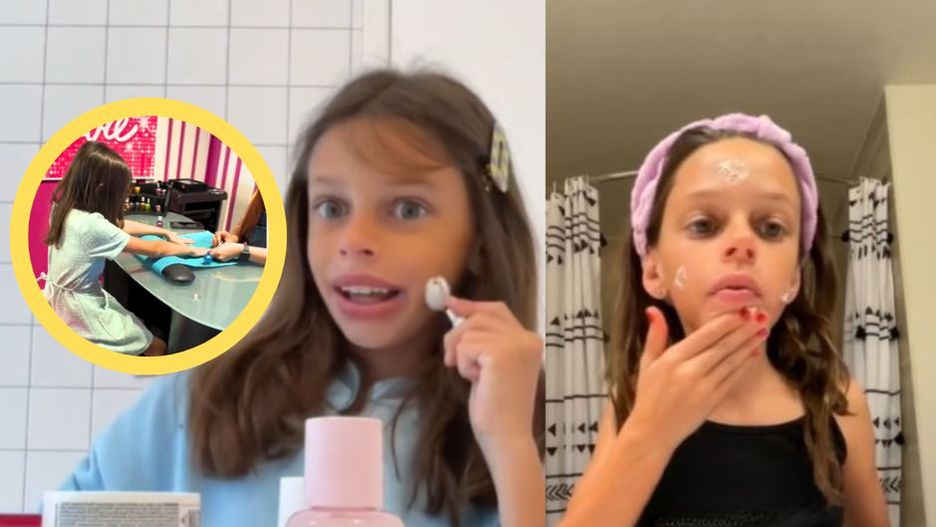 10-latka pokazała wieczorną rutynę pielęgnacyjną. Dziewczynka wydaje krocie na kremy