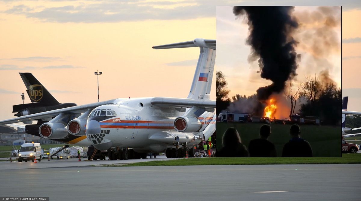 W Riazaniu rozbił się rosyjski samolot Ił-76. Są ofiary Fot: Twitter/