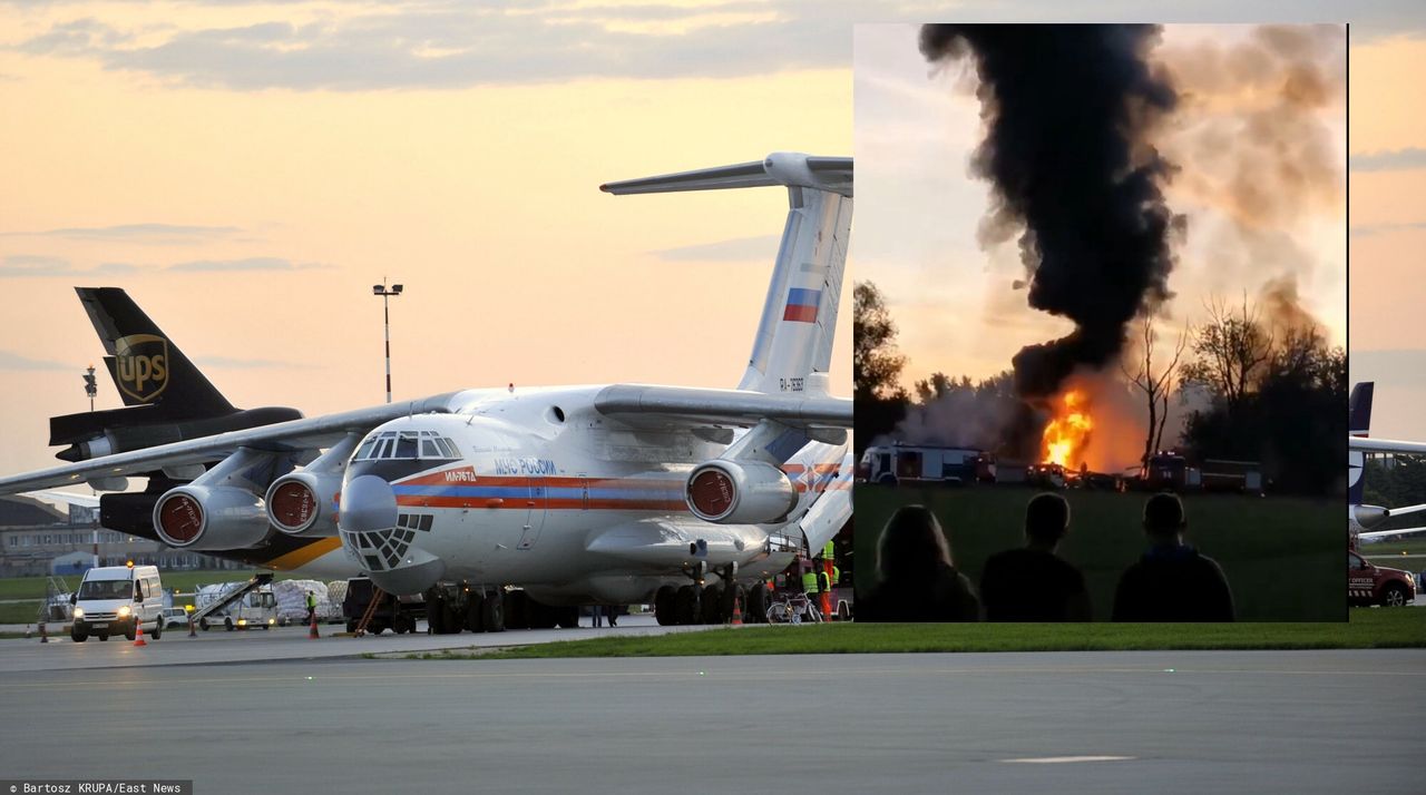 W Riazaniu rozbił się rosyjski samolot Ił-76. Są ofiary Fot: Twitter/