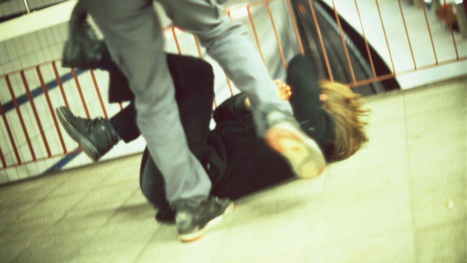 Man Kicking a Woman in Subway Station
Mikael Vaisanen
subway station:CB2, men:CB2, crime:CB3, abuse:CB2, two people:CB1, aggression:CB2, casual clothing:CB2, women:CB2, violence:CB2, struggle:CB2, railroad tracks:CB2, Caucasian ethnicity:CB2, bridge:CB2, attacking:CB2, 20s adult:CB2, fighting:CB2, kicking:CB2, out of focus:CB2, sexual harassment:CB1, indoors:CB2, floor:CB2, brutality:CB1, assaulting:CB1, tiled wall:CB1, illegal:CB1, brutal:CB1, disturbance:CB1, exert:CB1, local traffic:CB1, precarious:CB1, underground station:CB1, public traffic:CB1, tussle:CB1, section:CB2
