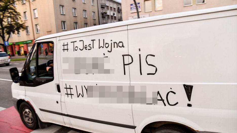 Furgonetka na ulicach Gdańska