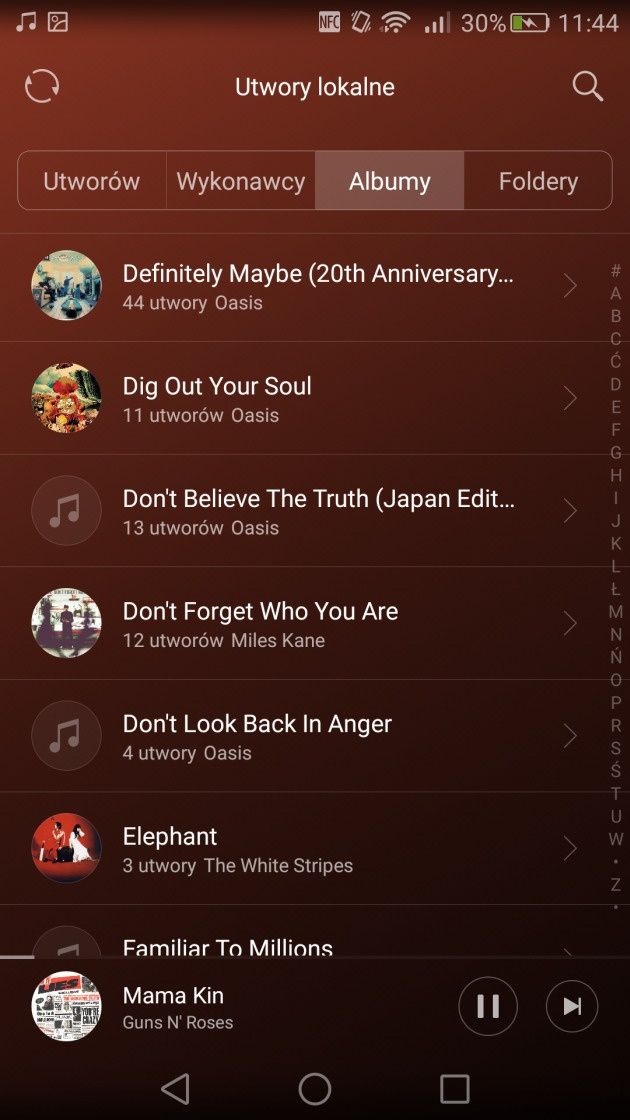 Huawei Mate S odtwarzacz muzyki
