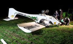 Łódzkie. Awionetka przewróciła się podczas próby lądowania