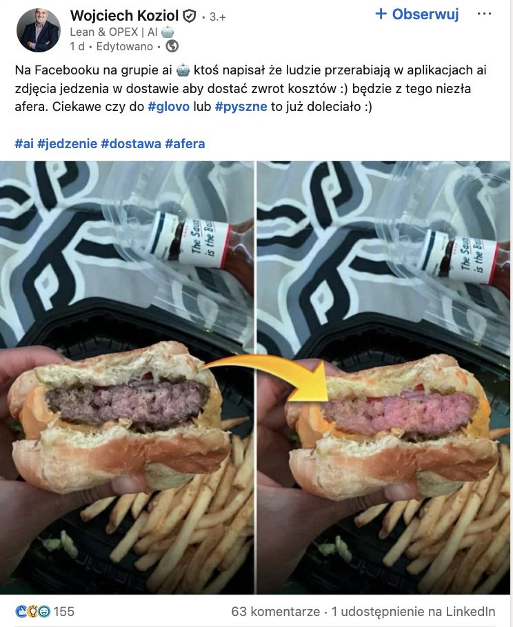 Wykorzystują AI do przerabiania zdjęć jedzenia