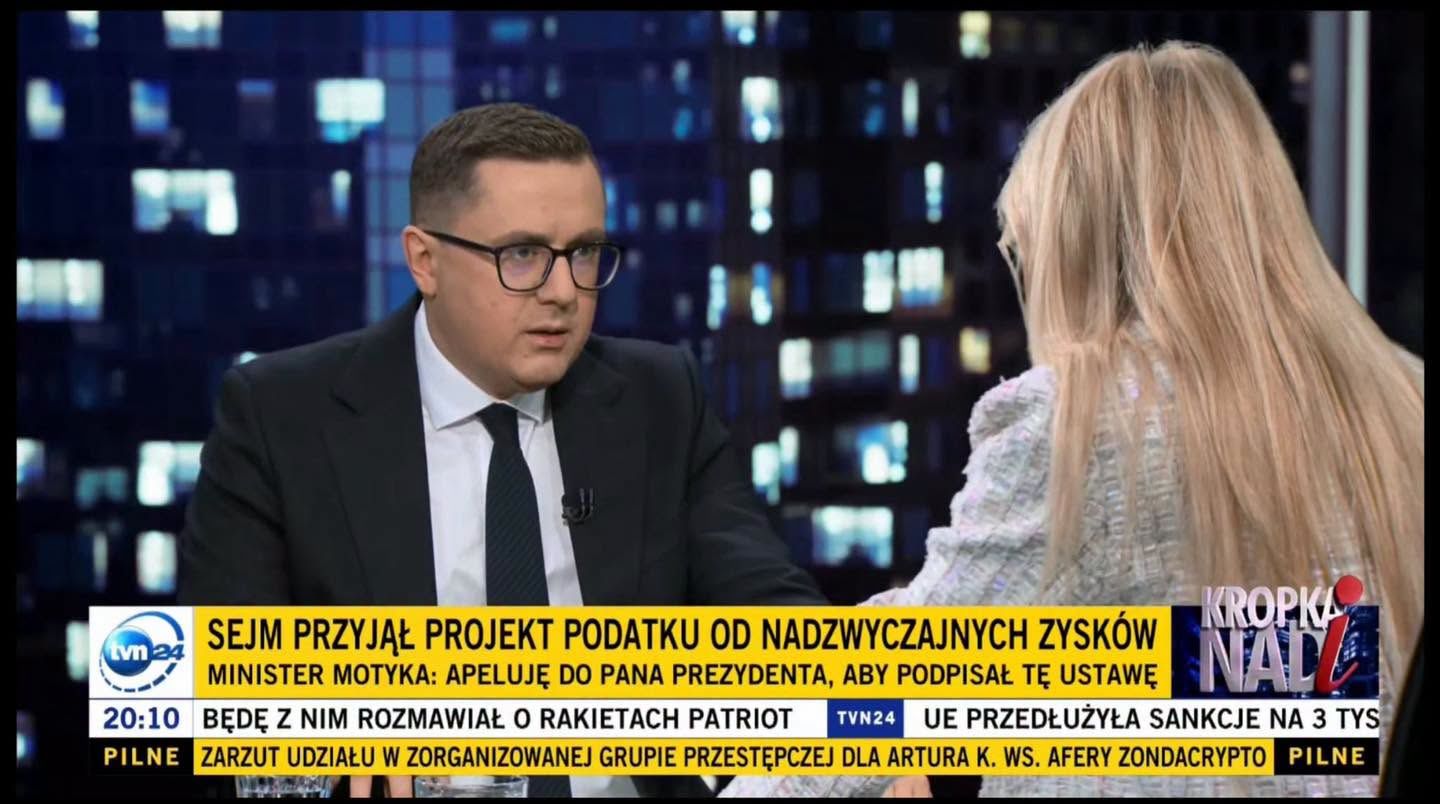 Miłosz Motyka w programie Moniki Olejnik