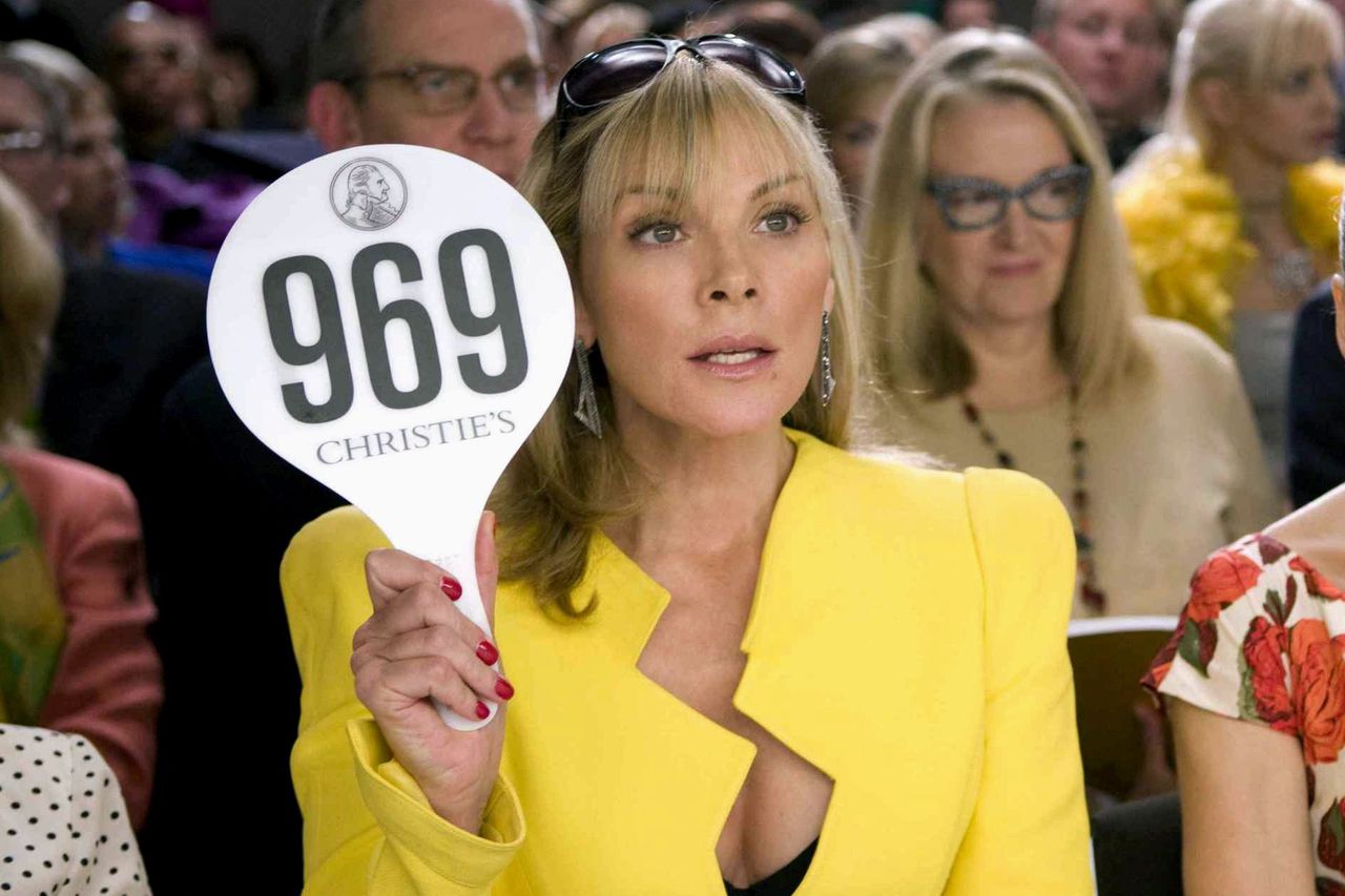 Kim Cattrall na planie serialu "Seks w wielkim mieście"