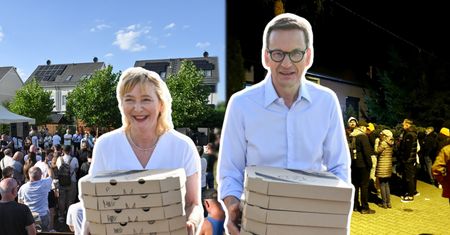 Morawiecki uderza w rząd Tuska. Wymowny gest na osiedlu Jagodno