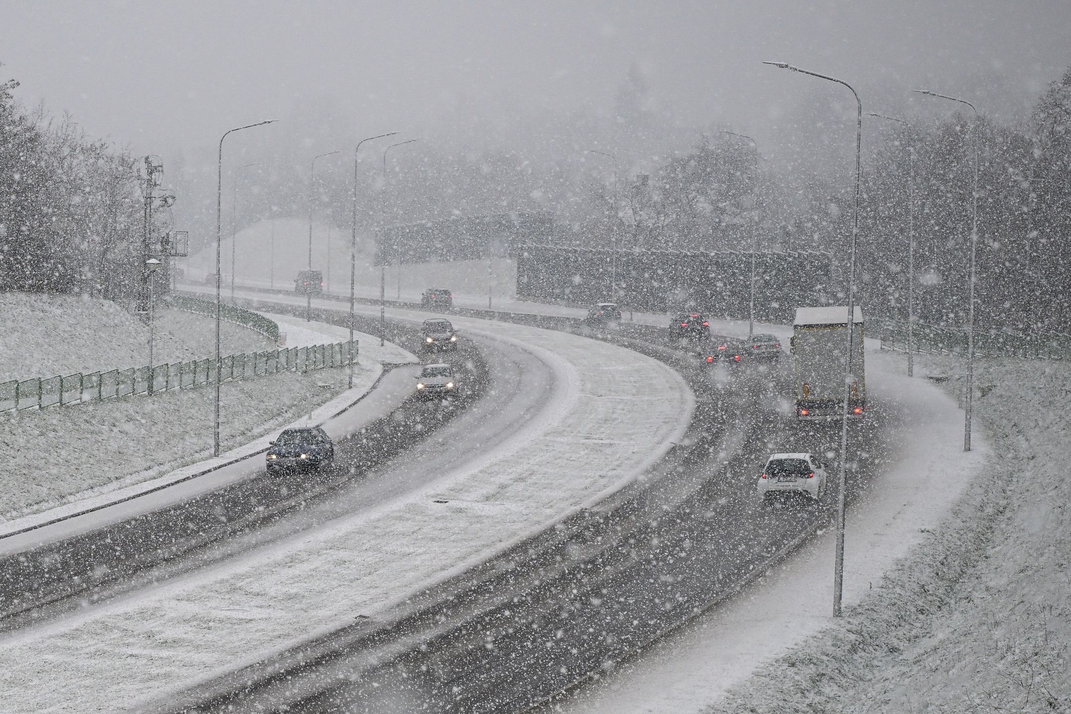 Intensywne opady śniegu w Przemyślu