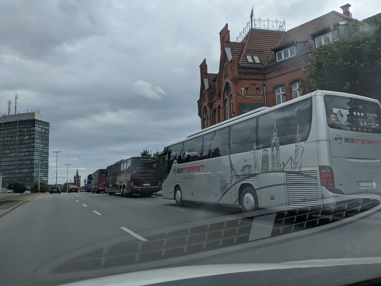 Protest przewoźników autokarowych w Gdańsku, fot. Ilona Raczyńska