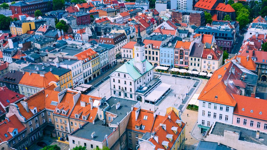 Gliwice z lotu ptaka