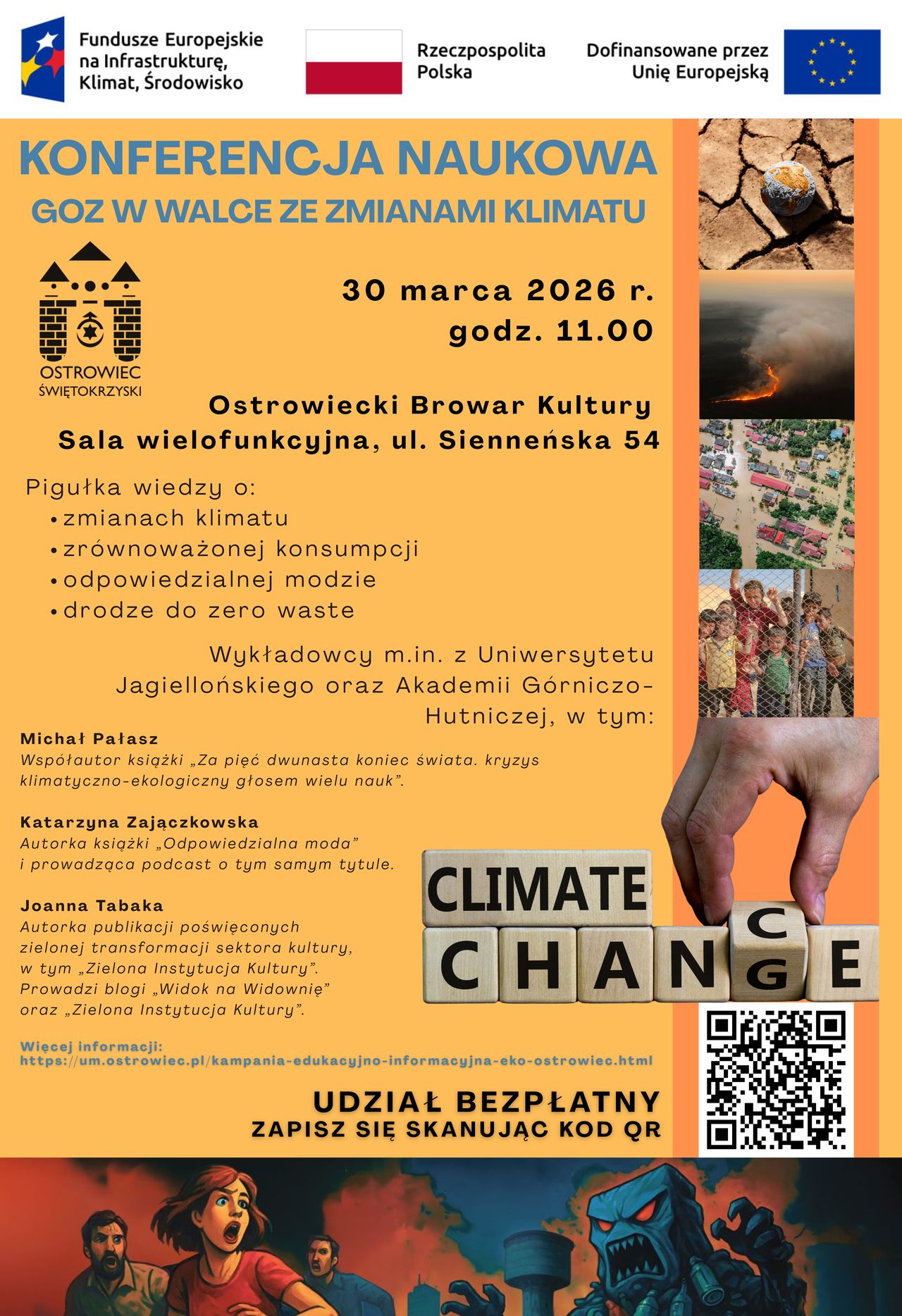 Konferencja naukowa GOZ w walce ze zmianami klimatu - Plakat