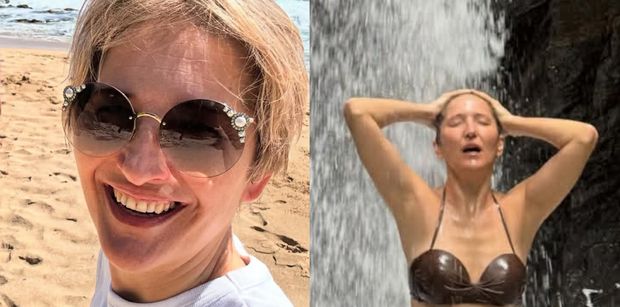 Egzotyczna Magda Steczkowska pozuje w bikini pod gigantycznym wodospadem (FOTO)