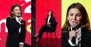 "Bizneswoman" Anna Lewandowska w eleganckim garniturze i szpilkach emanuje profesjonalizmem na kongresie Impact’21 (ZDJĘCIA)