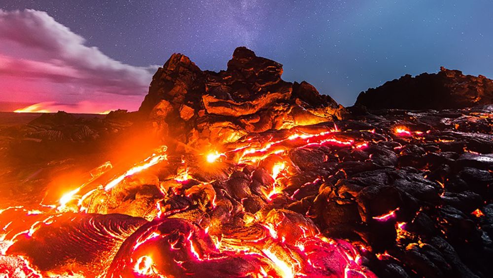 Lawa, Wenus, Mars, Saturn, Księżyc i Droga Mleczna na jednym zdjęciu 1