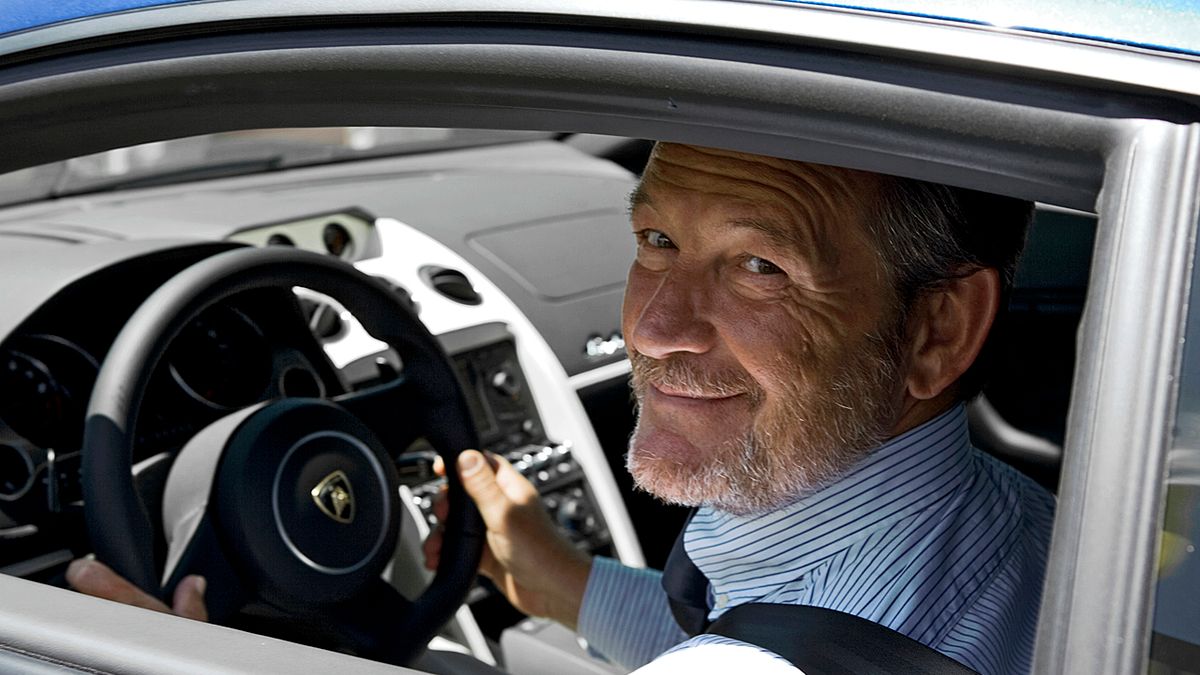 Valentino Balboni w Lamborghini Gallardo