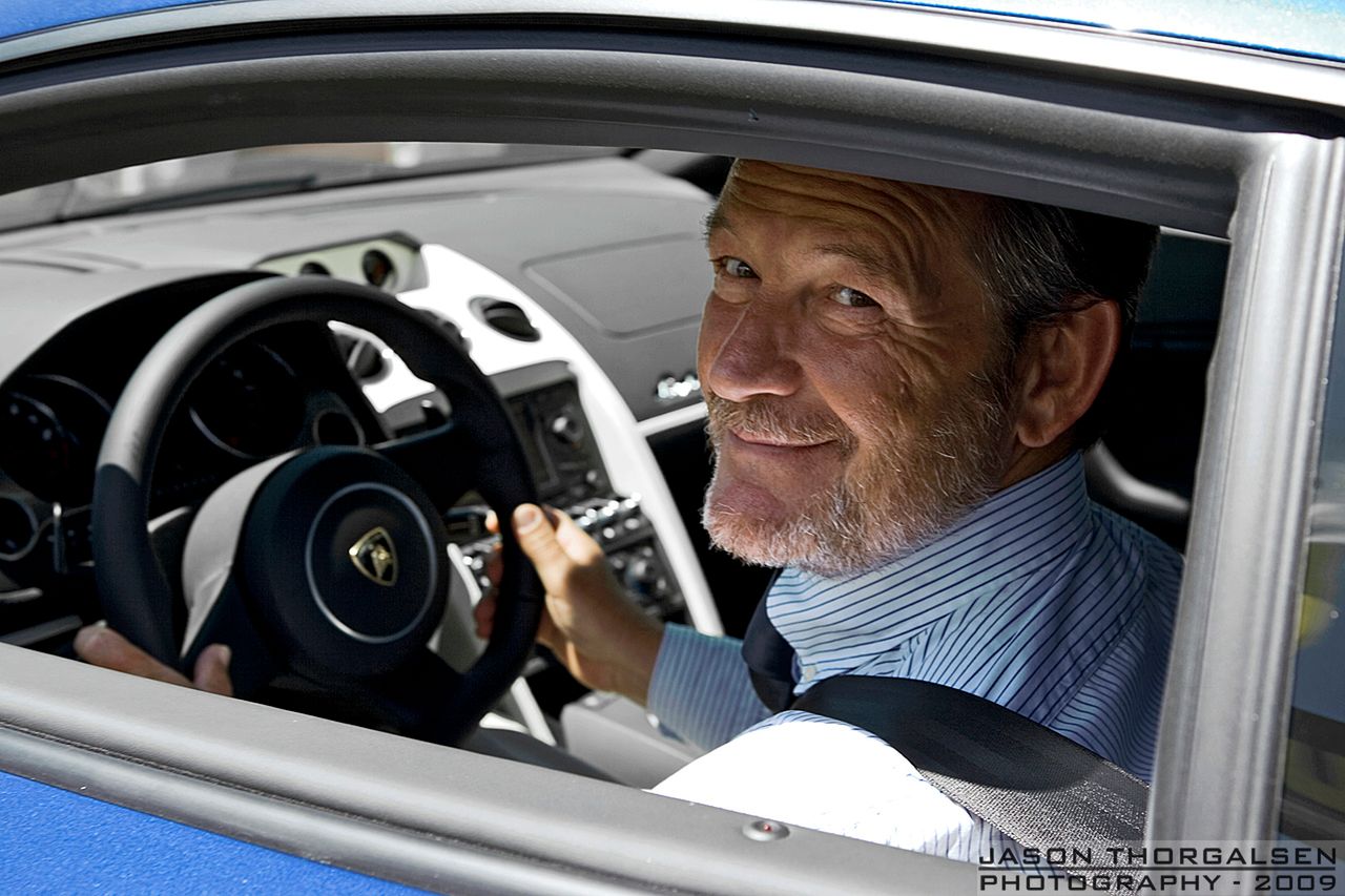 Valentino Balboni w Lamborghini Gallardo