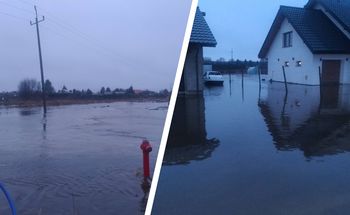 Zalane posesje i drogi. Pełne ręce roboty strażaków, mnóstwo interwencji