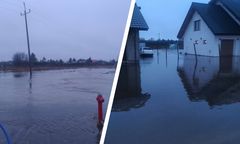 Zalane posesje i drogi. Pełne ręce roboty strażaków, mnóstwo interwencji