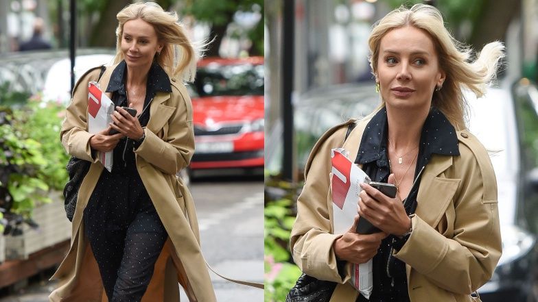 Agnieszka Woźniak-Starak przed studiem "Dzień dobry TVN"