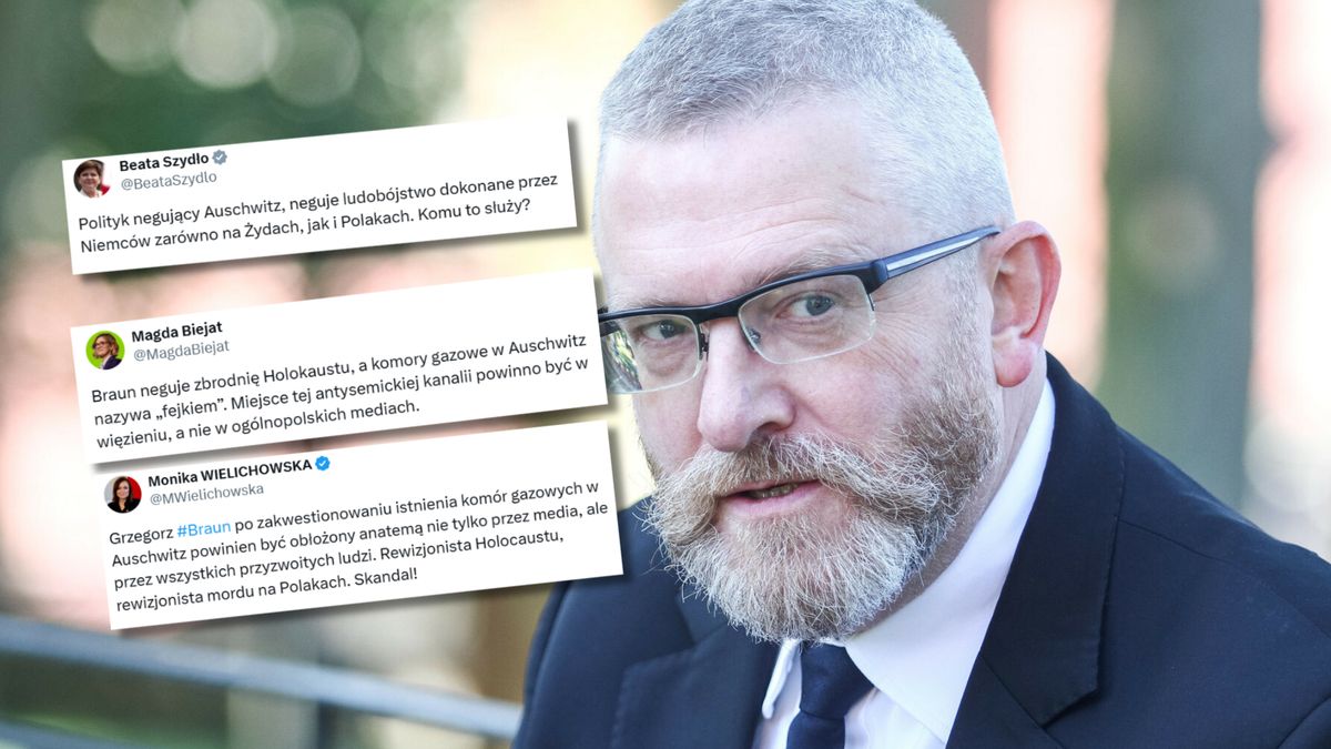 Fala komentarzy po słowach Brauna