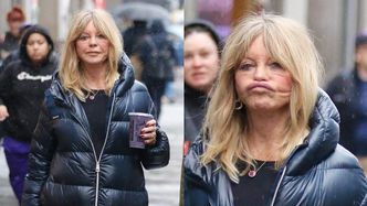 77-letnia Goldie Hawn wydyma obrzmiałe usta, przechadzając się uliczkami Nowego Jorku (ZDJĘCIA)