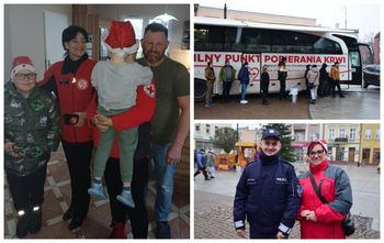 Żnin: Mikołajkowa magia na rynku. Wielu krwiodawców i słodycze dla dzieci z Gniewkowa