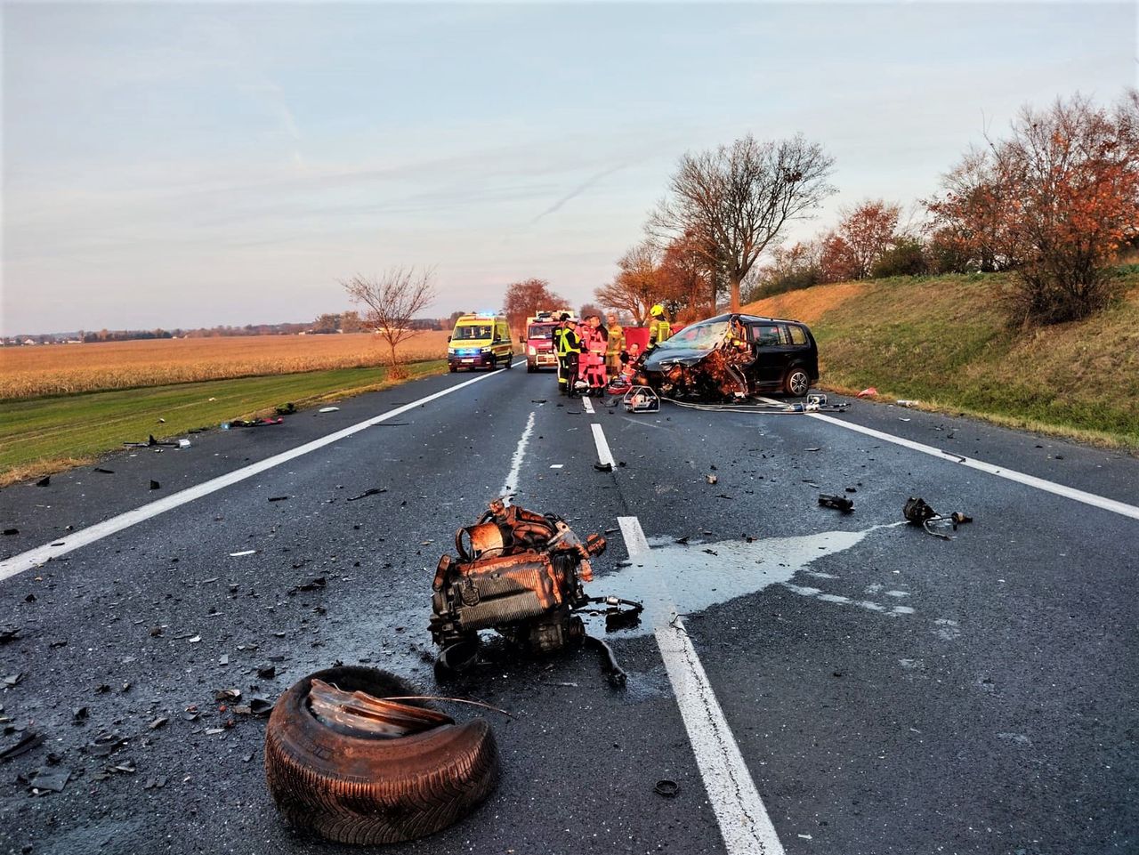 Śmiertelny wypadek na dk 92 