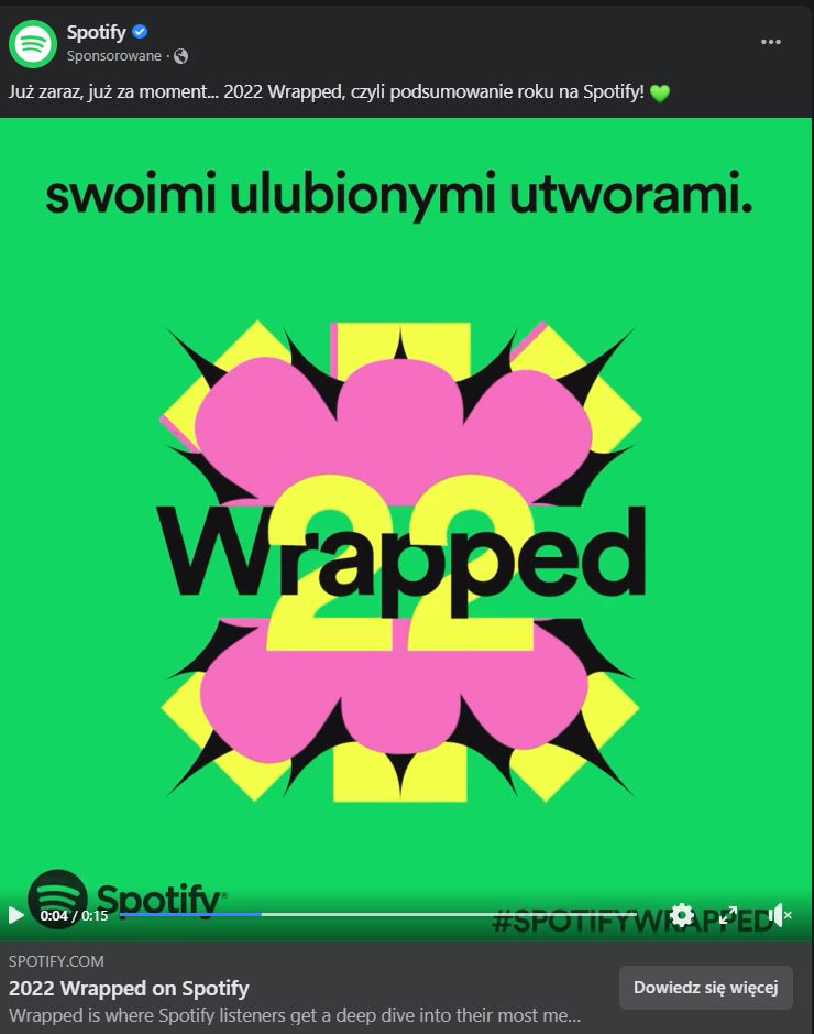 Spotify Wrapped 2022, reklama Spotify