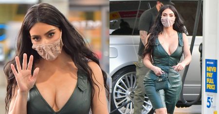 Potencjalna pierwsza dama USA Kim Kardashian przemyka ulicami Calabasas w skromnym skórzanym wdzianku (FOTO)