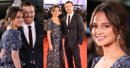 Zakochani Vikander i Fassbender na czerwonym dywanie w Londynie (ZDJĘCIA)