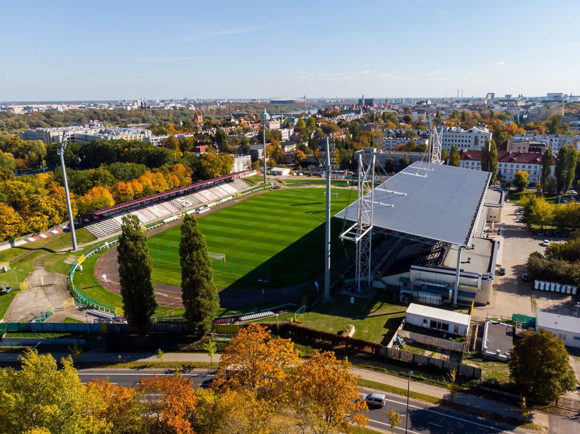 Stadion Polonii Warszawa przy ul. Konwiktorskiej 6 w 2022.