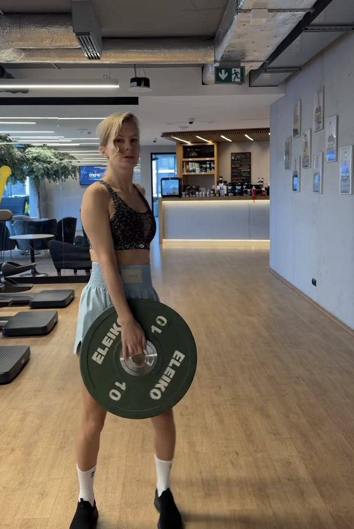 Edyta Pazura podczas treningu