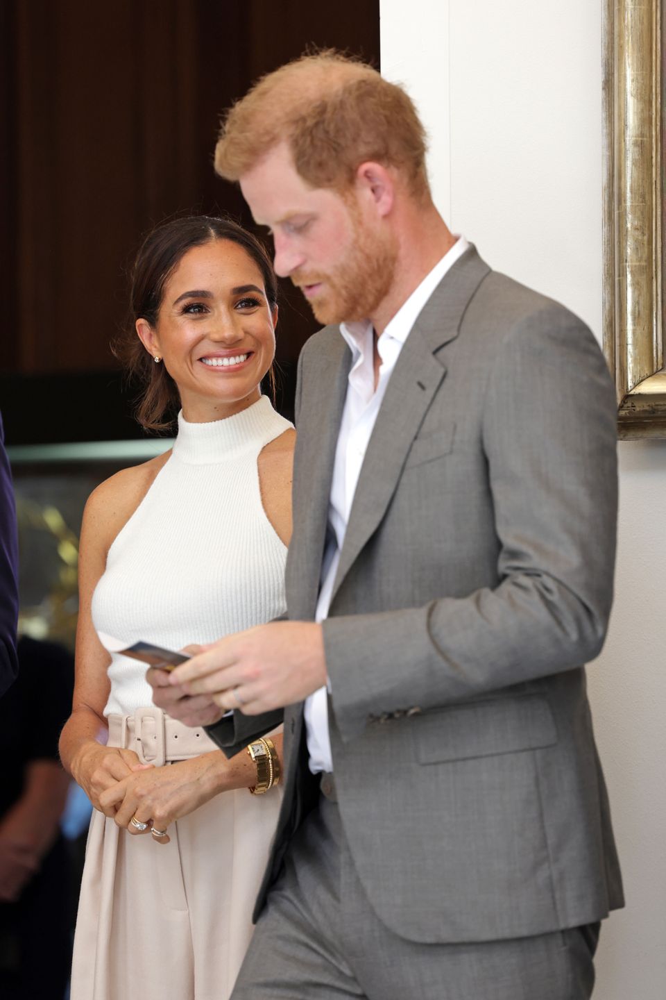 One Year To Go - Invictus Games Düsseldorf 2023
DUSSELDORF, GERMANY - SEPTEMBER 06: Meghan, Duchess of Sussex and Prince Harry, Duke of Sussex at the town hall during the Invictus Games Dusseldorf 2023 - One Year To Go events, on September 06, 2022 in Dusseldorf, Germany. The Invictus Games is an international multi-sport event first held in 2014, for wounded, injured and sick servicemen and women, both serving and veterans. The Games were founded by Prince Harry, Duke of Sussex who's inspiration came from his visit to the Warrior Games in the United States, where he witnessed the ability of sport to help both psychologically and physically. (Photo by Chris Jackson/Getty Images for Invictus Games Dusseldorf 2023)
Chris Jackson
bestof, topix