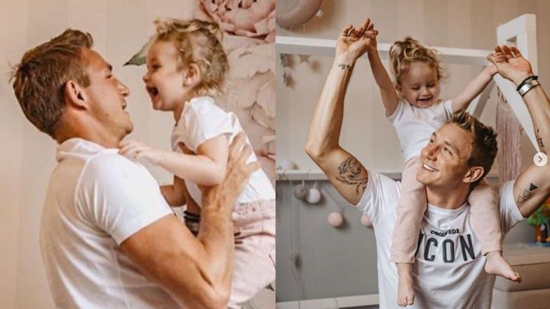 Jakub Rzeźniczak z córką