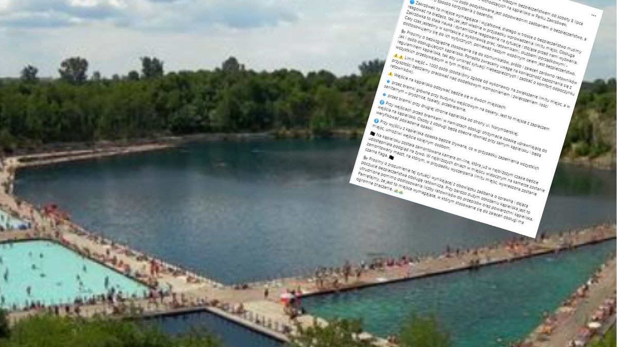 otworzyli nowe kąpielisko na Zakrzówku w Krakowie, tego nie przewidzieli