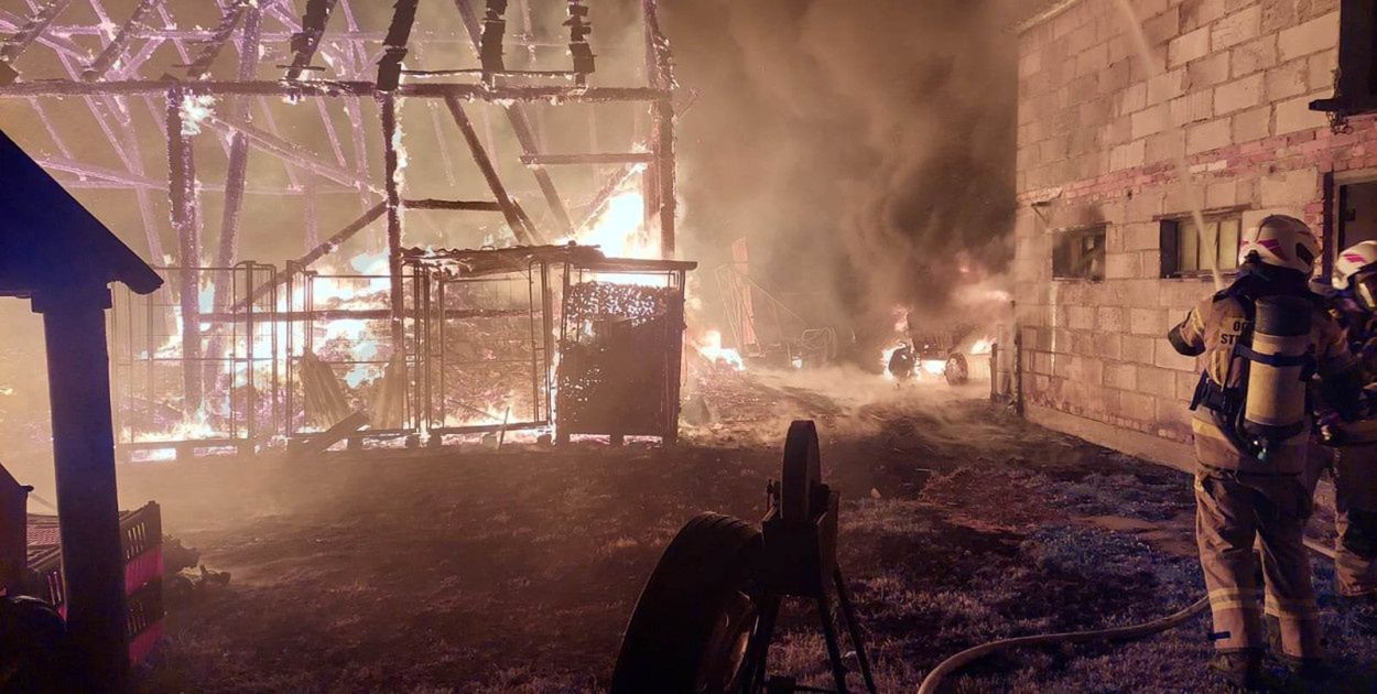 Olbrzymi pożar w Margonińskiej Wsi