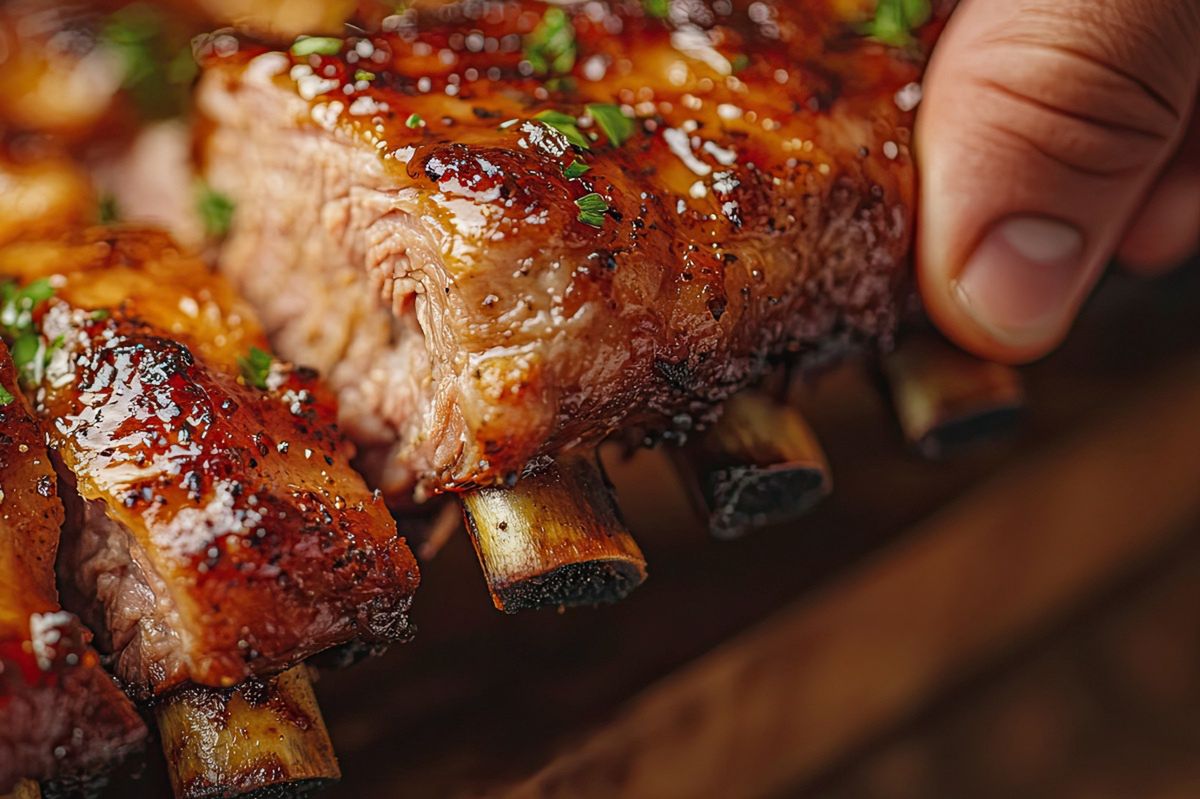 Korean-style juicy pork ribs