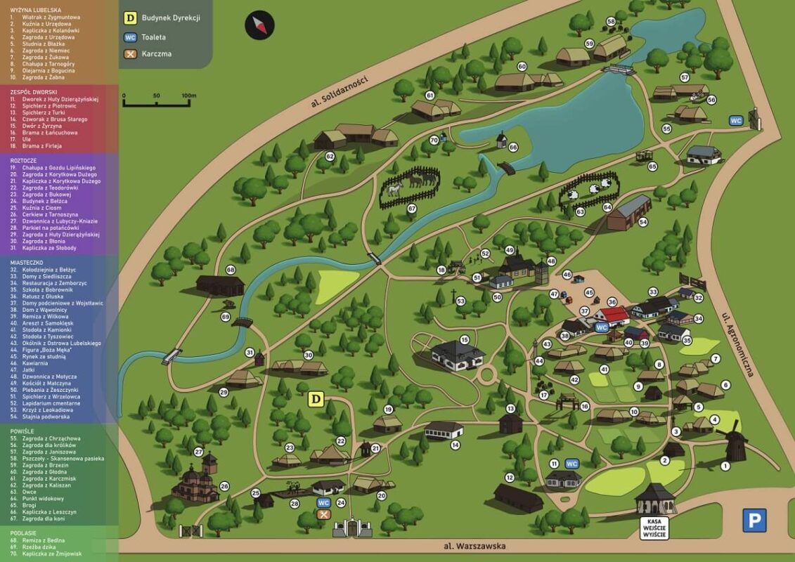 Mapa Muzeum Wsi Lubelskiej