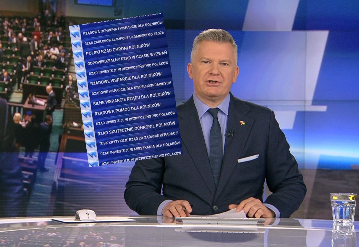 "Fakty" pokazały paski "Wiadomości" TVP