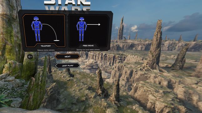 PS VR2 - wybór sposobu przemieszczania się