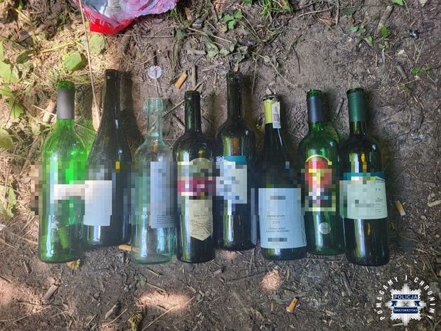 Z posesji zniknęło 60 butelek wina. Policjanci zatrzymali 29-latka