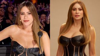 51-letnia Sofia Vergara wije się w lateksowym gorsecie na planie "Mam Talent!" (FOTO)