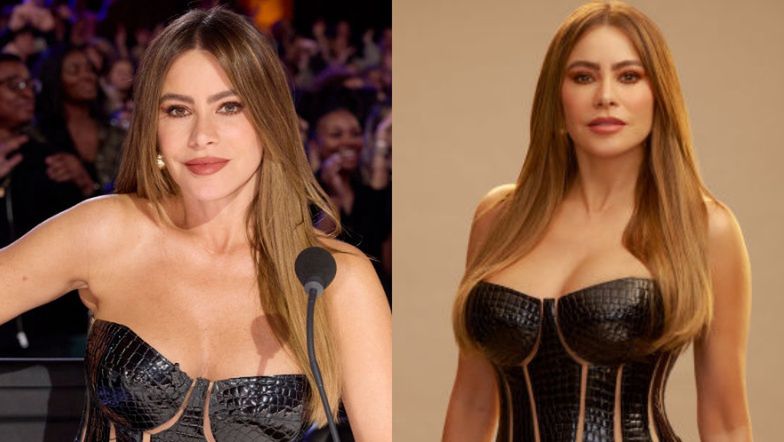 51-letnia Sofia Vergara wije się w lateksowym gorsecie na planie "Mam Talent!" (FOTO)