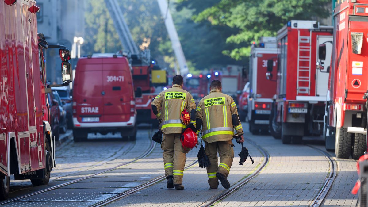 Miejsce nocnego pożaru i wybuchu
Poznań, 25.08.2024.