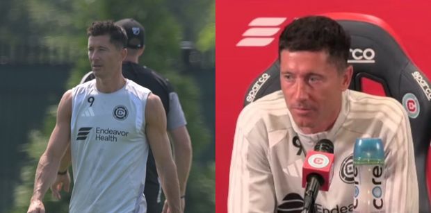 STAŁO SIĘ: Robert Lewandowski wziął udział w konferencji prasowej po pierwszym treningu w Chicago Fire (FOTO)