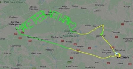"Napisał" to na polskim niebie. Pilot z Poznania poszukiwany