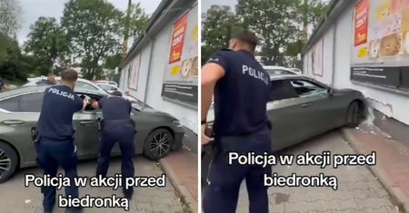 Strzelanina pod Biedronka. Próbowali zatrzymać złodziei. Ranny policjant