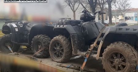 Jawor. Odzyskano skradzione quady. Dwie osoby zatrzymane
